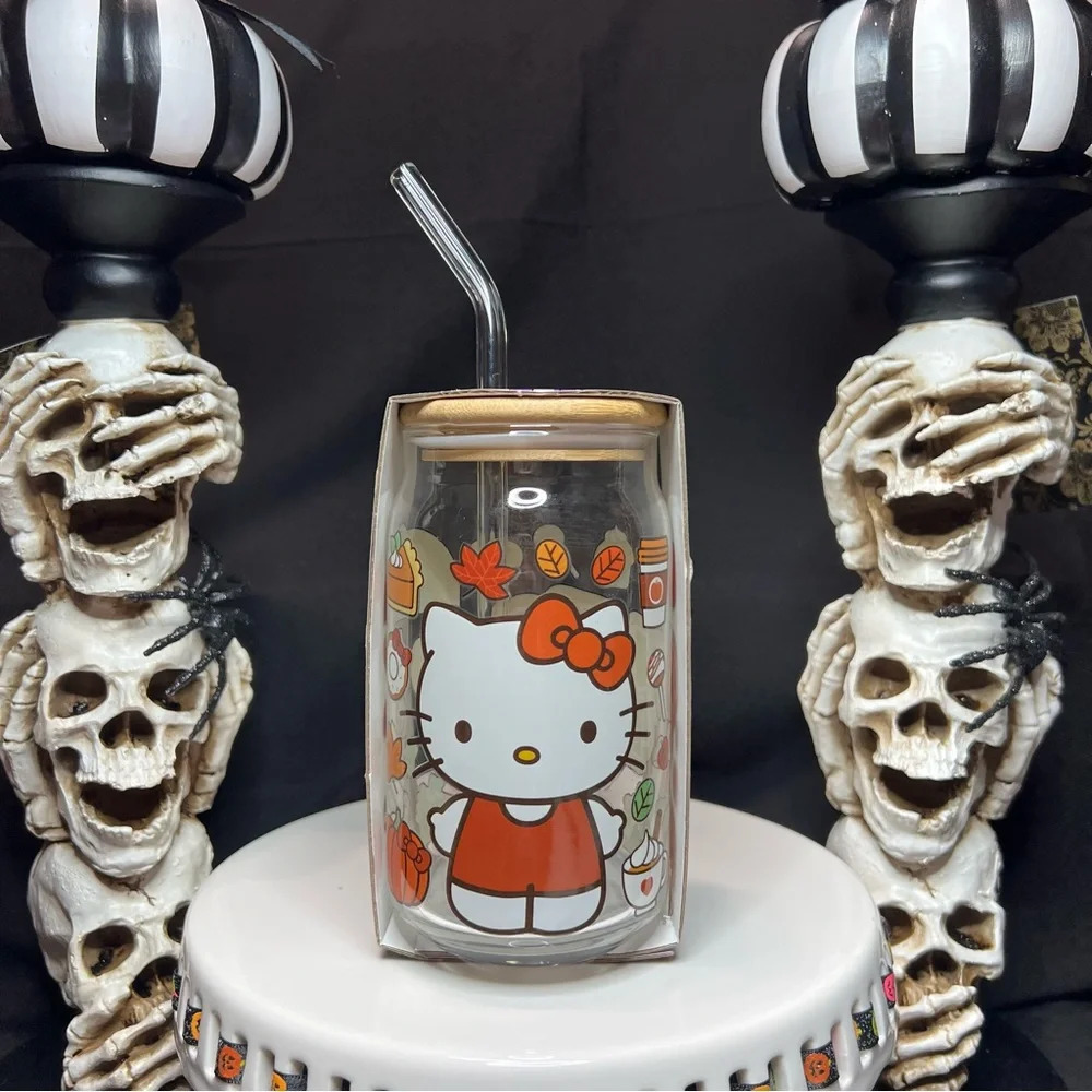 Sanrio Hello Kitty Fall Season Pumpkin Spice Autumn Tumbler w/Bamboo Lid - Picture 1 of 12